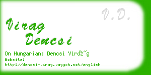 virag dencsi business card